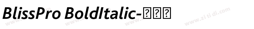BlissPro BoldItalic字体转换
